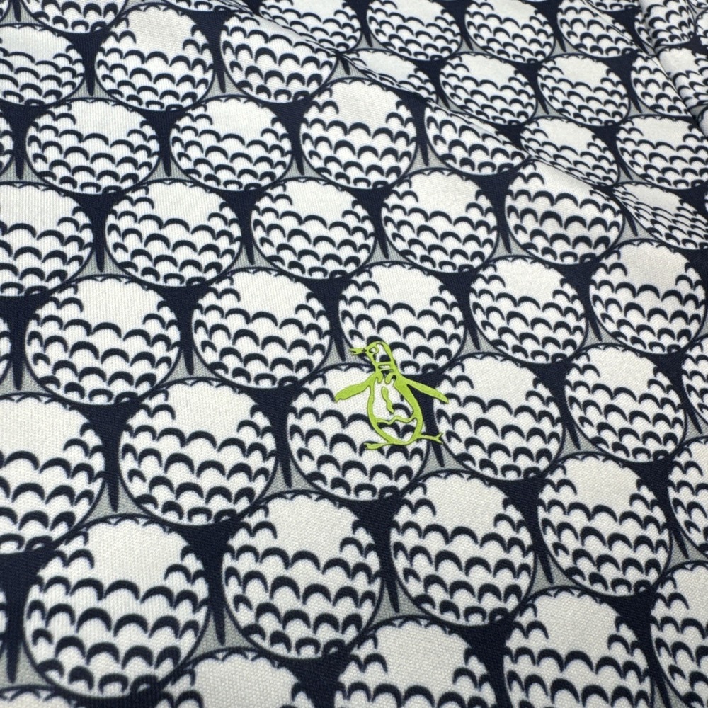 Penguin Munsingwear Short Sleeve Polo Golf Shirt Mens XL Blue Golf Ball Print - Picture 6 of 10